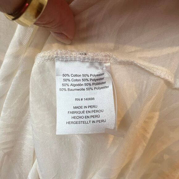 Tavik Swimwear White Sheer Palm Leaf Maxi Cover-Up Dress Size S M (045) - Picture 14 of 16